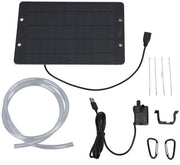 Pompa solare ecologica 6V 10W - Capacità serbatoio 240 l - Lunghezza cavo massima 3 m - Adatto per acquario/vogliera - Incluso tubo e kit di montaggio