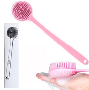 Scrubber per doccia, spazzola per il corpo con setole lunghe per la rimozione dello scrubber per doccia, spazzola a doppia faccia per l'esfoliazione della doccia per la pulizia del corpo