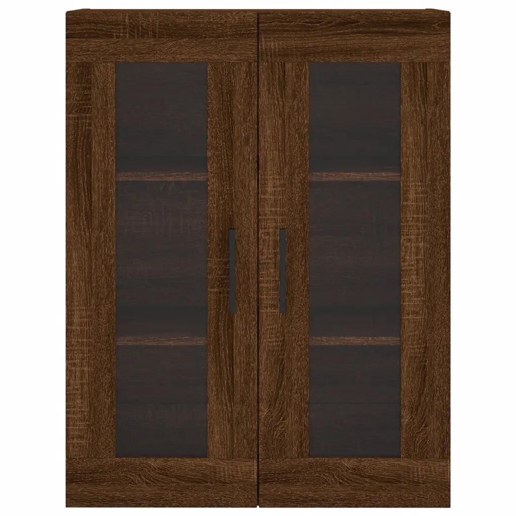 Armadietti a Parete 2 pz Rovere Marrone in Legno Multistrato 3197968