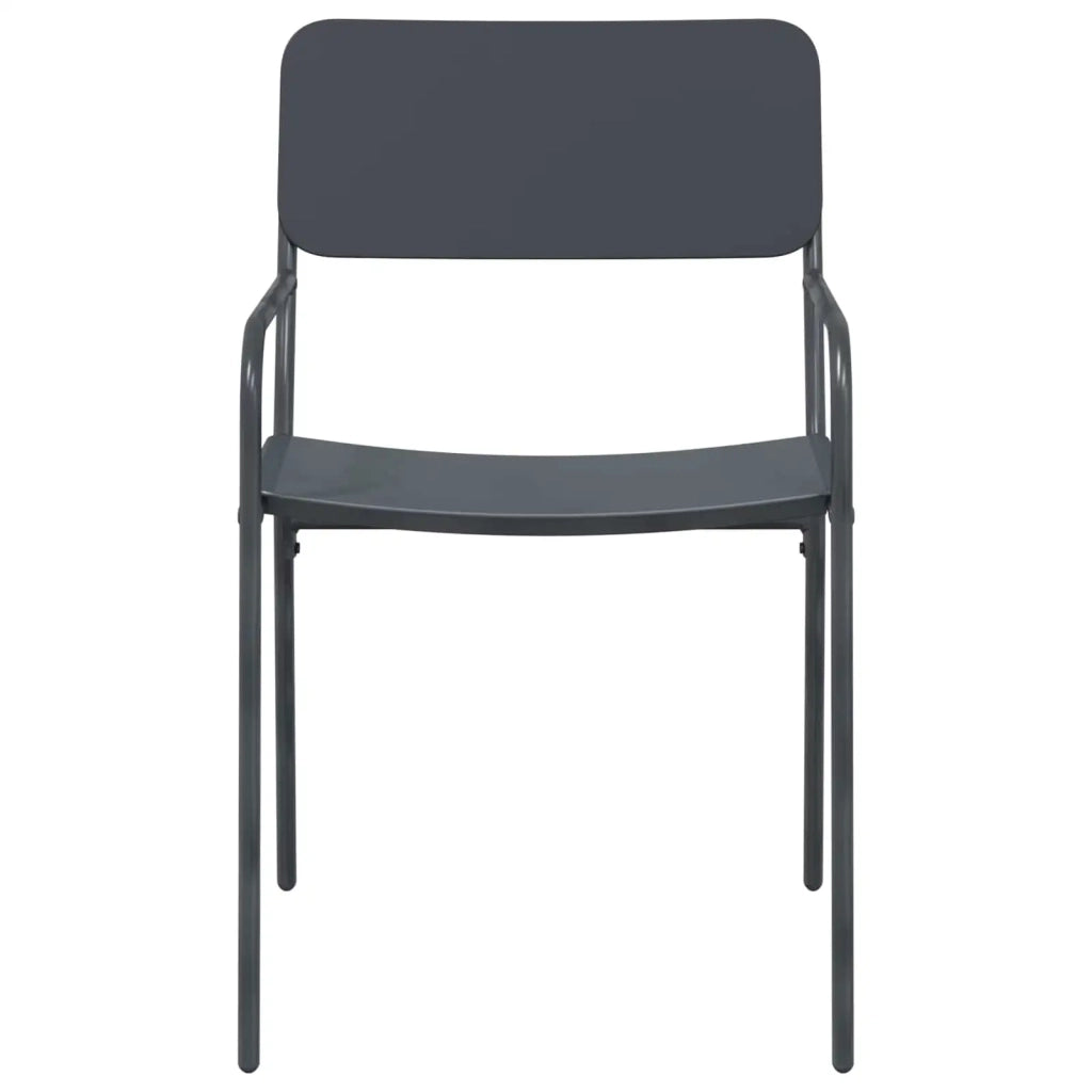 Sedie da giardino 2 pcs Antracite 51 x 55 x 81 cm Acciaio 42025097
