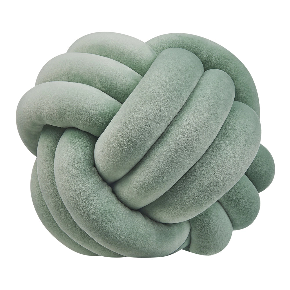 Cuscino Decorativo Cuscino Nodo Velluto Verde 30 x 30 cm Accessori Decorativi