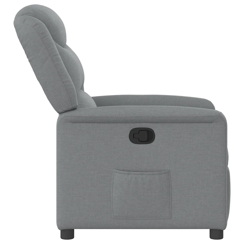 Poltrona Reclinabile in Tessuto Grigio Chiaro 4015596