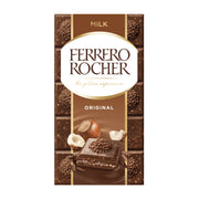 Ferrero rocher original tavoletta di cioccolato al latte con nocciole da 90 grammi