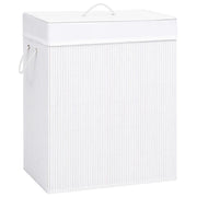 Cesto Portabiancheria in BambÃ¹ Bianco 100 L cod mxl 52684