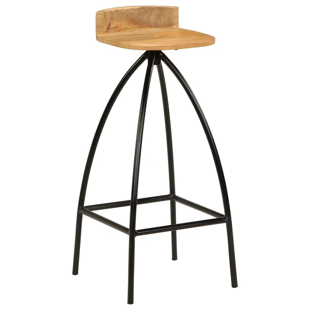 Sgabelli da Bar 2 pz in Legno Massello di Mango cod mxl 77617