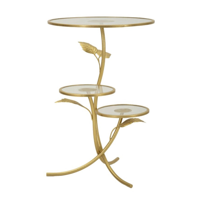 Tavolinetto 3 Ripiani Leaf cm ø 54x69,5