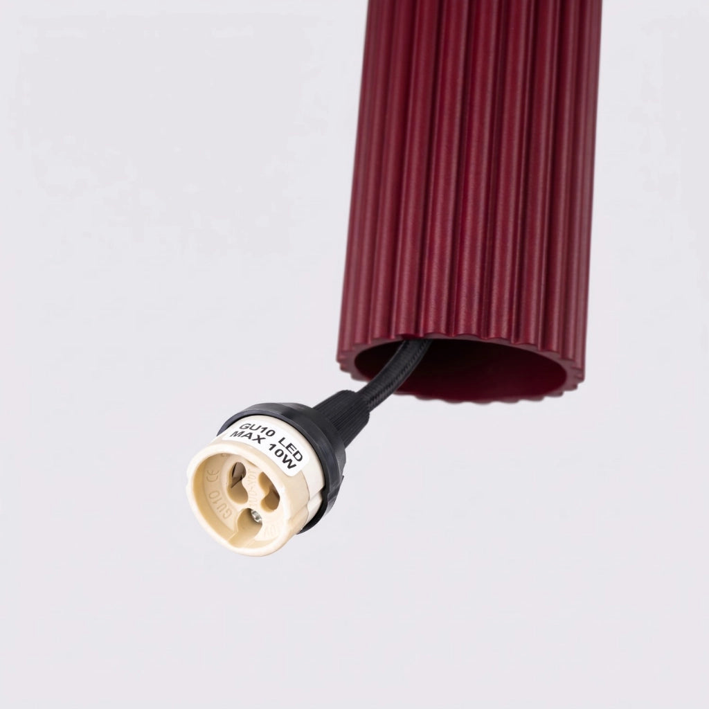 Lampada a sospensione KARBON 2 bordeaux