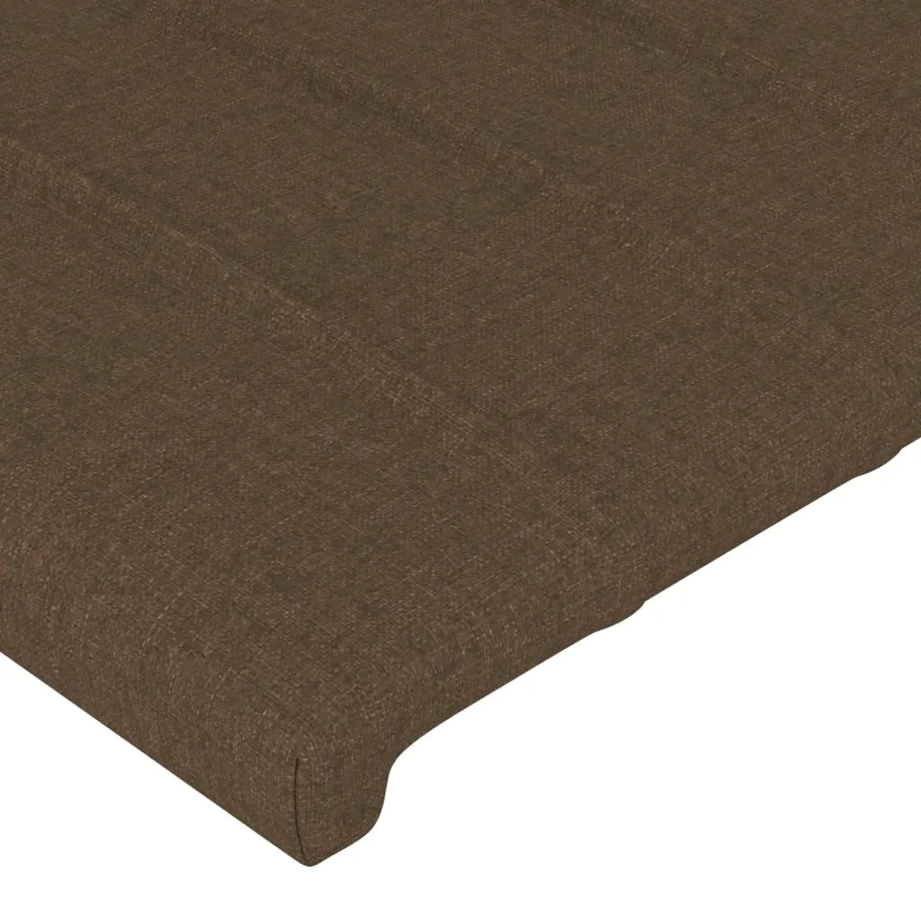 Testiera ad Orecchio-Testata con Orecchie Marrone Scuro 83x23x78/88 cm in Tessuto 178193