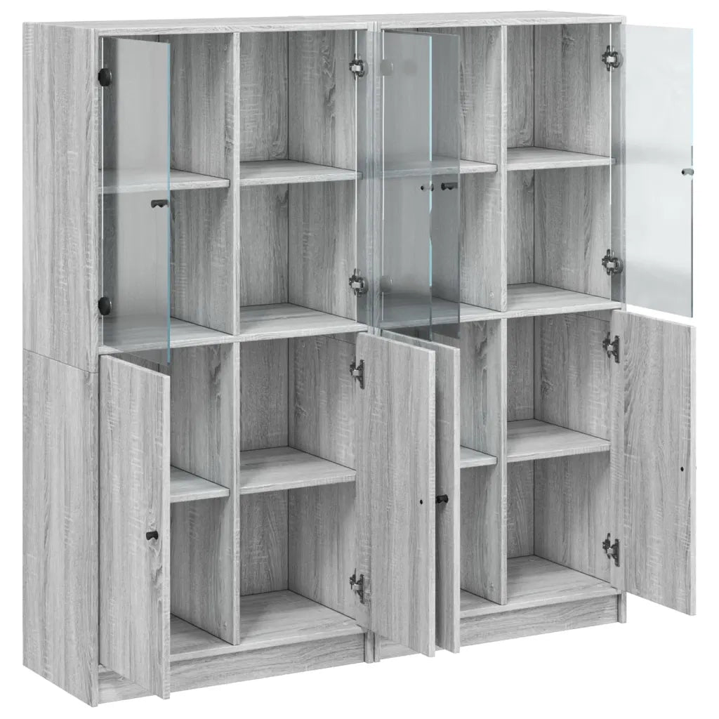 Libreria Ante Grigio Sonoma 136x37x142 cm in Legno Multistrato 3206529