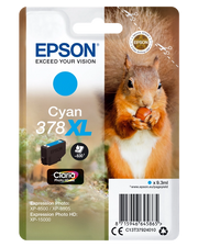 Epson Squirrel Singlepack Cyan 378XL Claria Photo HD Ink