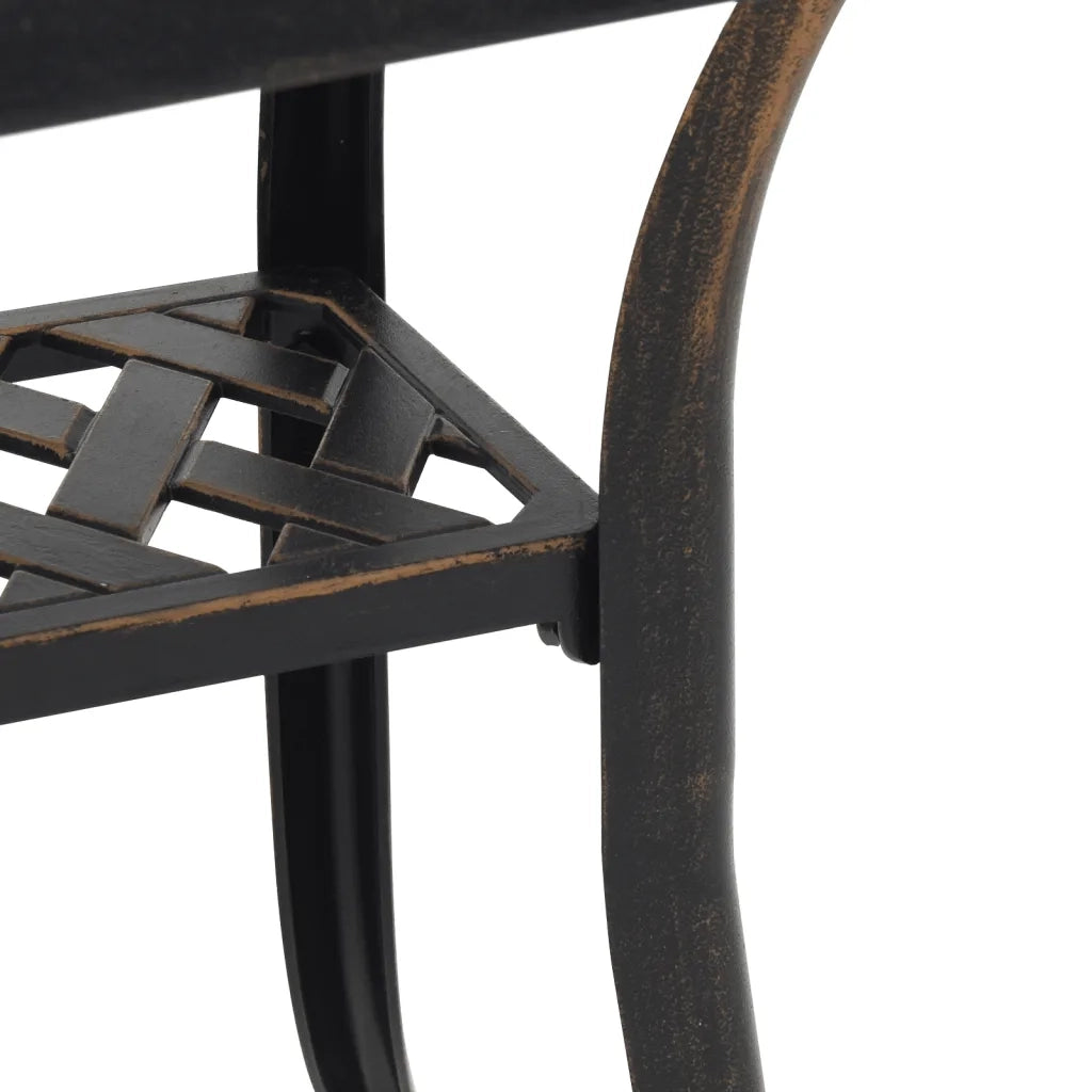 Tavolo da Giardino Bronzo 53x53x53 cm in Alluminio Pressofuso 4002819