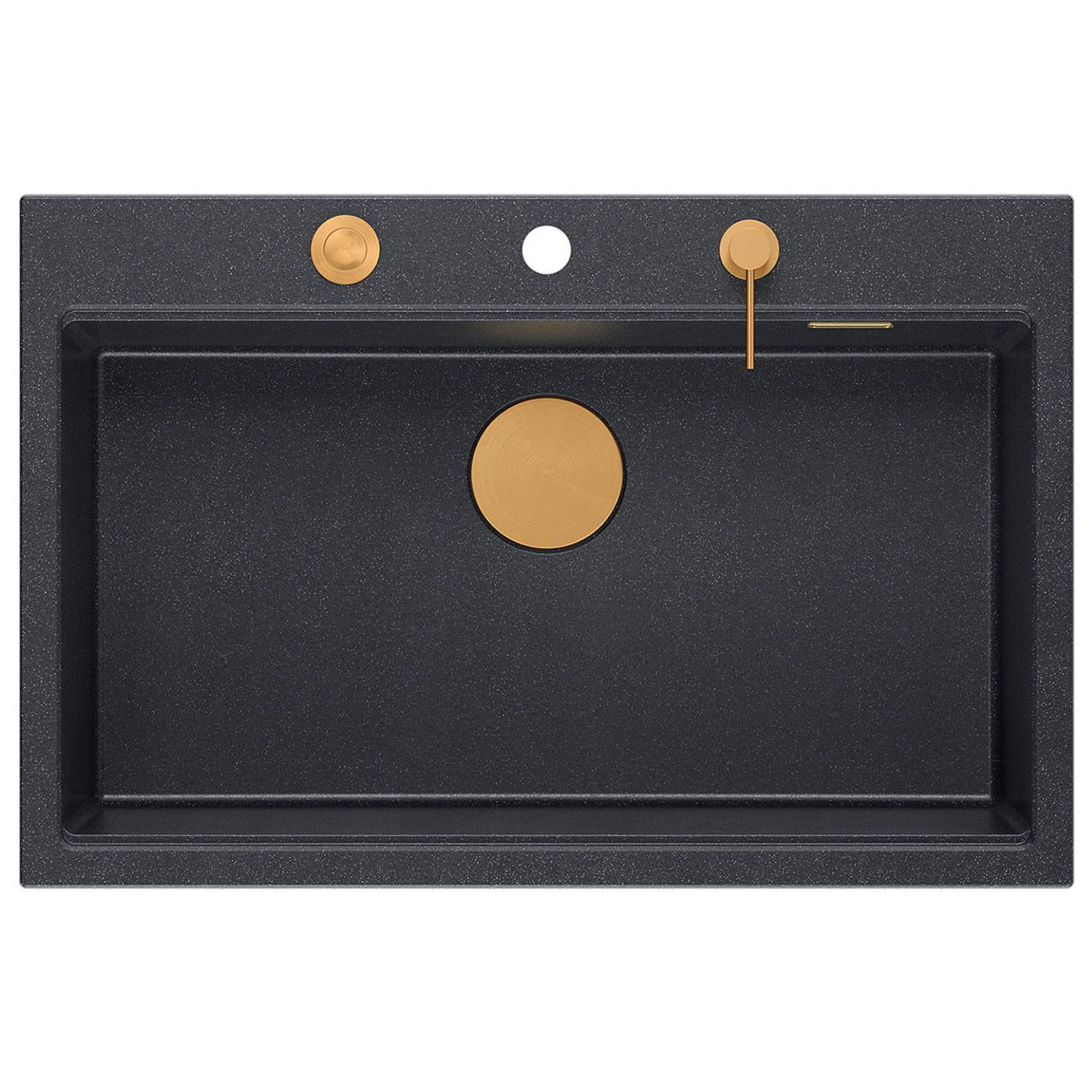 Lavello In Granito Marc 110 Workstation Black Metallic Oro