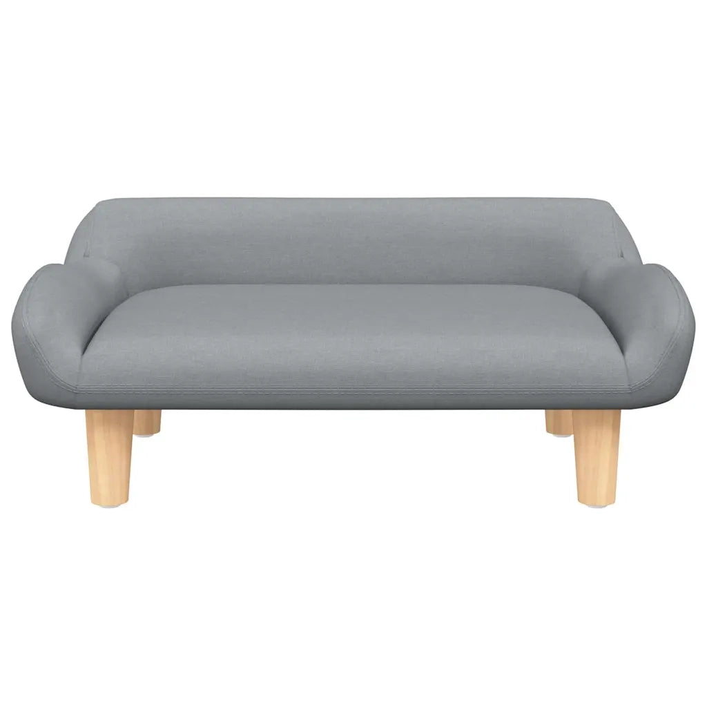 Divano per Bambini Grigio Chiaro 70x40x24 cm in Tessuto