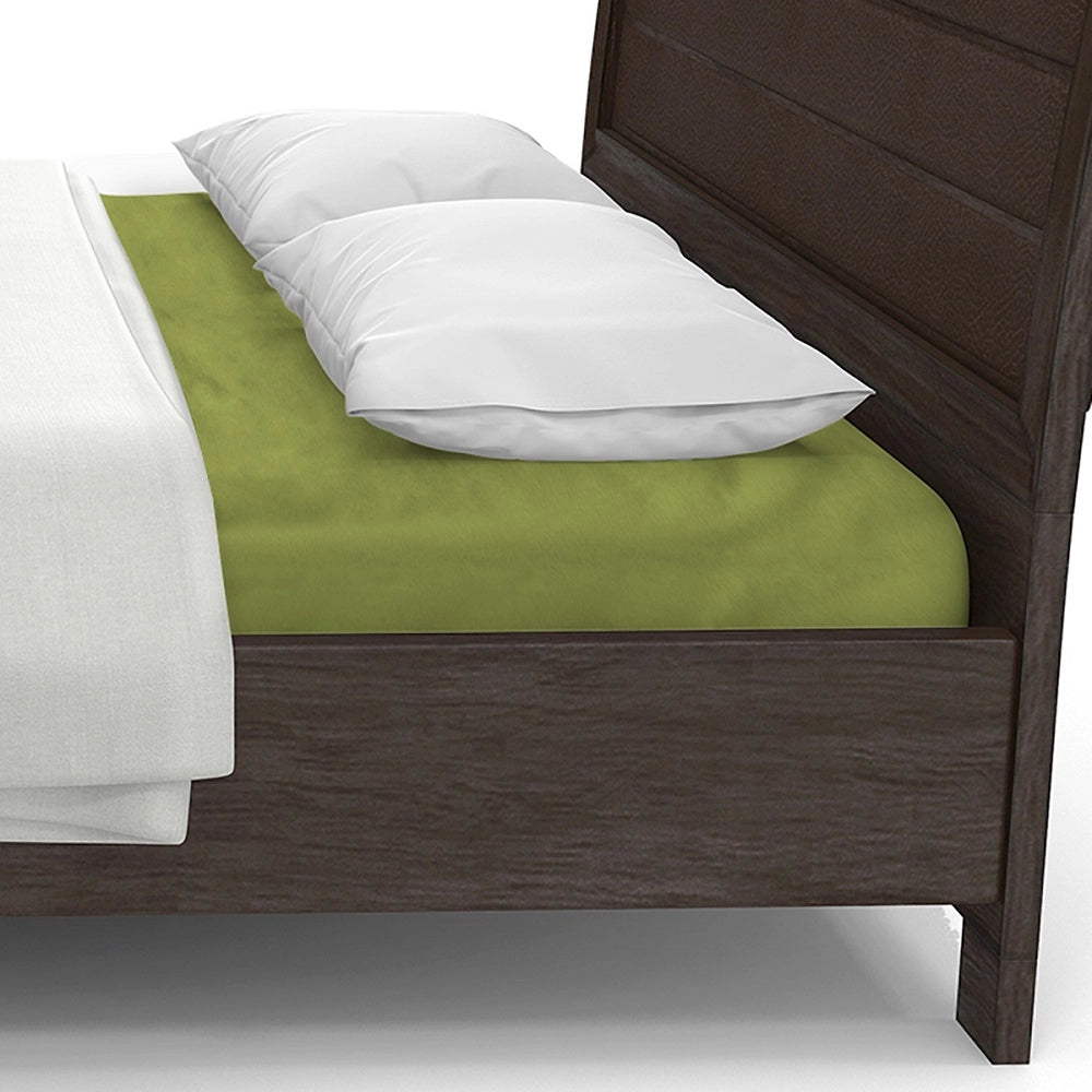 Lenzuolo letto sotto con angoli 100% puro cotone Made in Italy tinta unita Verde exotic - 1 Piazza e mezza