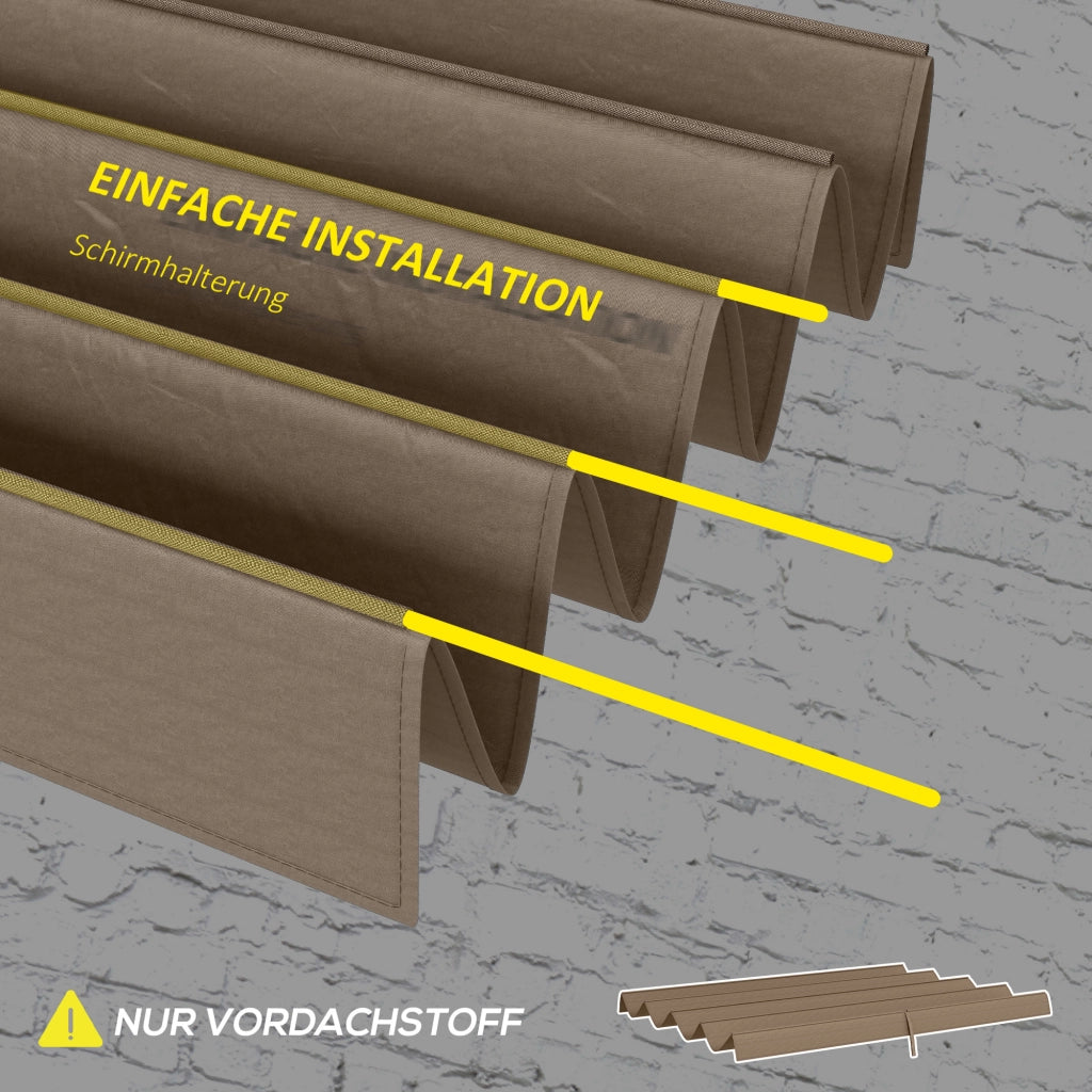 Copertura per Gazebo da Giardino ¨C zephmum ¨C Marrone 285x200 cm
