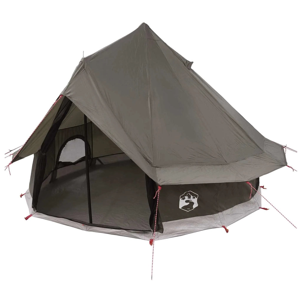 Tenda Tipi Marrone Grigio 250 x 250 cm Poliestere e Acciaio 42029022
