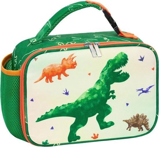 Termos per bambini in stile dinosauro verde
