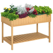 Letto a soppalco con 8 scomparti e tavolo da giardino ¨C zephmum ¨C in legno di abete con ripiano e scarico