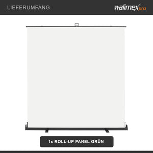 Fondale fotografico a rullo bianco 210 x 220 cm, sfondo per foto High-Key, con custodia di trasporto, Pannello per studi fotografici ingualcibile