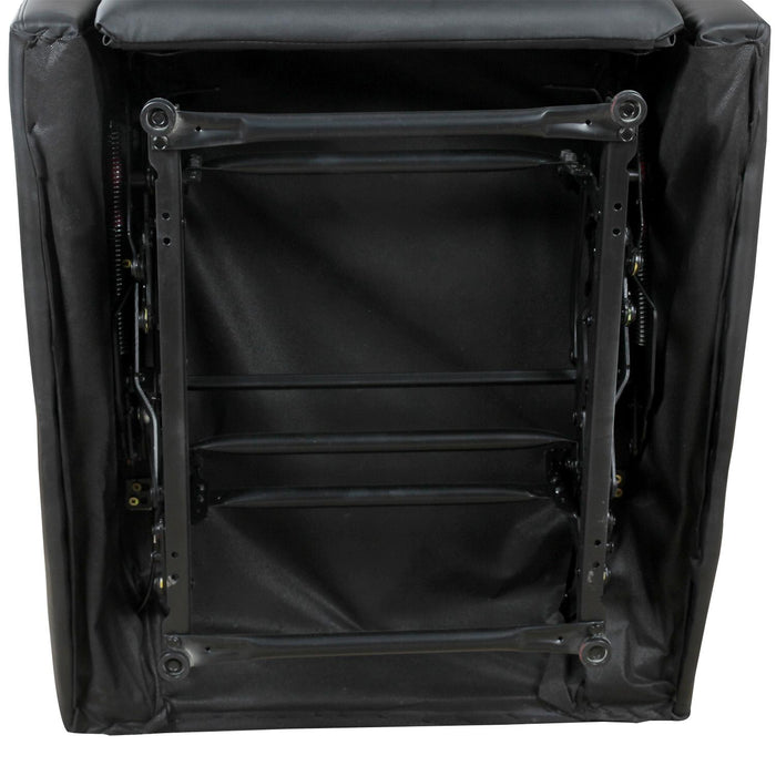 Poltrona Relax Reclinabile Ergonomica in Similpelle 65x92x100 cm Nero