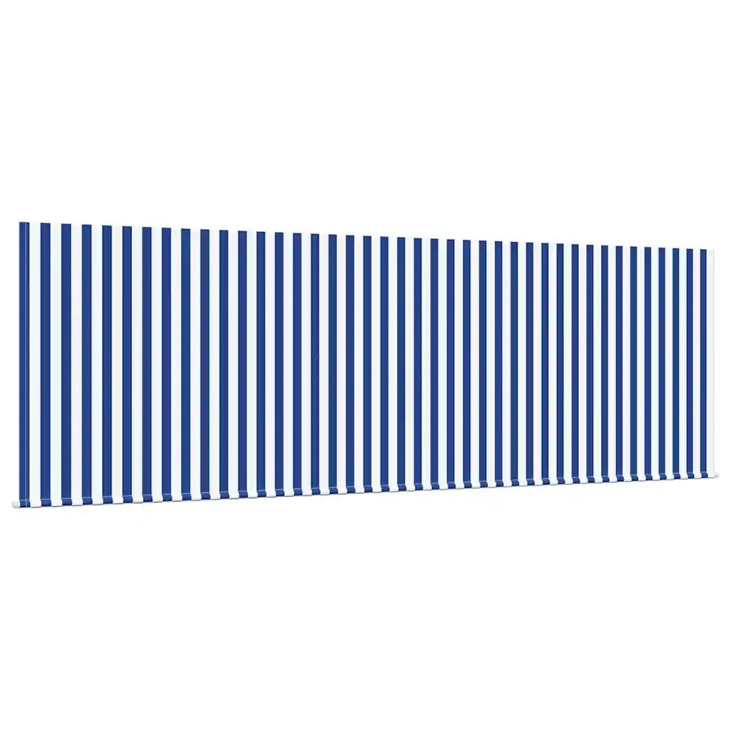 Tenda da Sole | Tenda Retrattile Blu e Bianco 400 x 200 cm