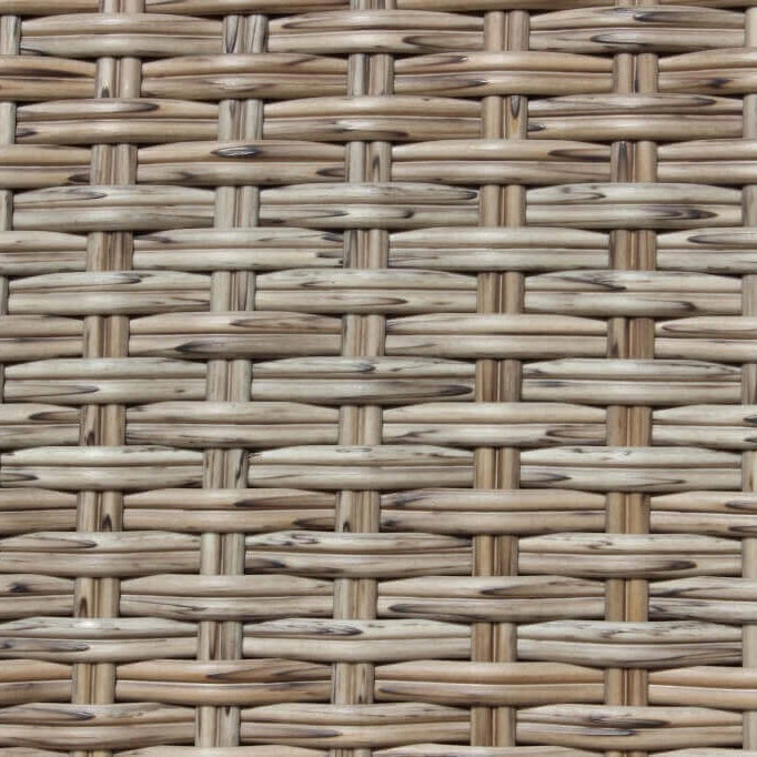 Tavolo intreccio e piano in vetro 150x90 - AXEL