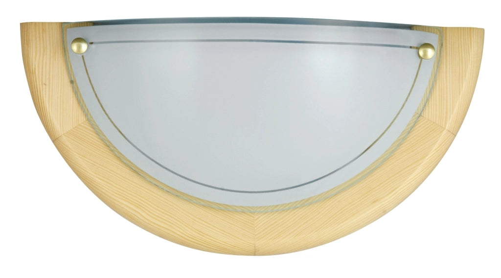 Applique bagno Rabalux Ufo 5401 E27 legno chiaro opale