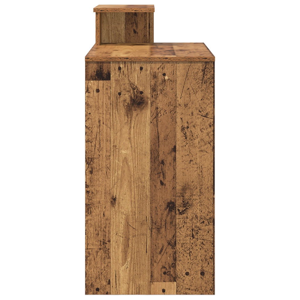 Scrivania Marrone per Computer Legno Vecchio Legno Ingegnerizzato