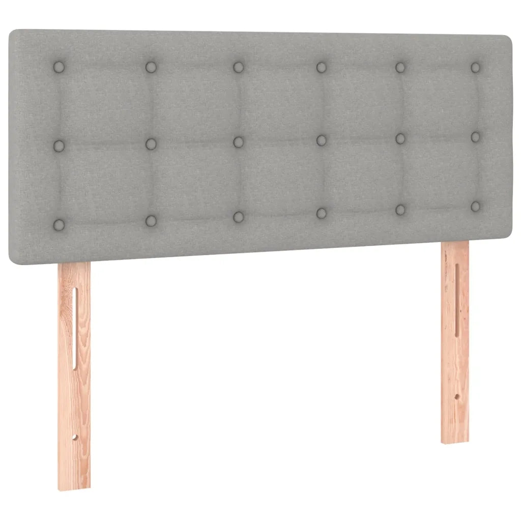 Giroletto a Molle con Materasso Grigio Chiaro 120x190cm Tessuto