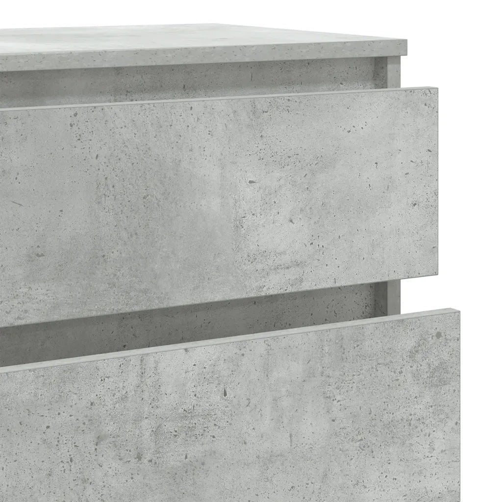 Cassettiera Grigio Cemento 60x36x103 cm in Legno Multistrato