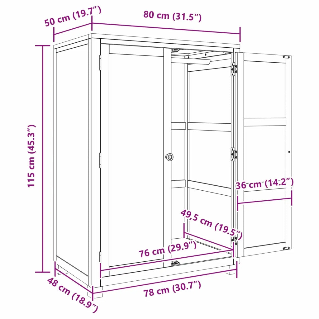 Guardaroba con archiviazione Marrone Legno multistrato CFW6380649