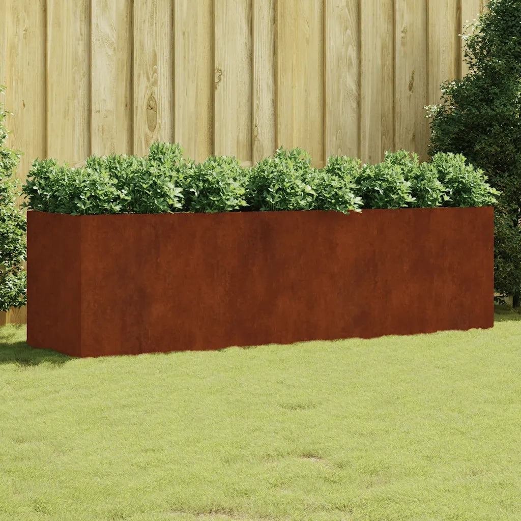 Fioriera Rialzata da Giardino 280x80x80 cm in Acciaio Corten 824540