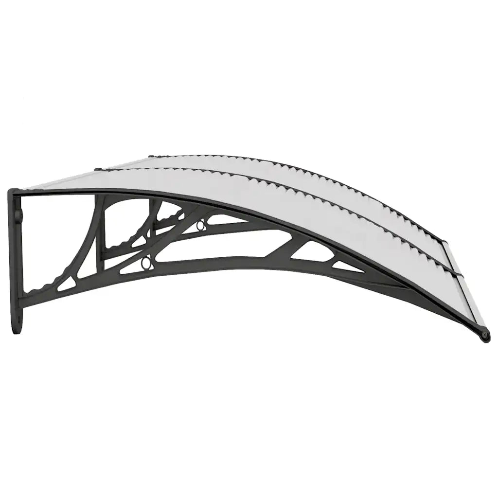Tettoia per Porta Nero e Trasparente 150x75 cm in Policarbonato CFW5218300