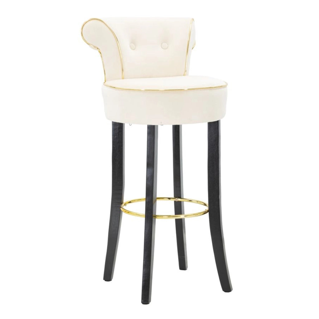 Sgabello Alto VKH440, Beige, Metallo, 46x48x96 cm