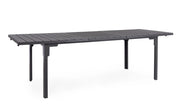 Tavolo Allungabile da Esterno 180-240x90 cm in Acciaio e HDPE Sarita Antracite