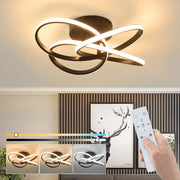 ZMH Lampada da soffitto plafoniera LED moderna design fiori neri 28W 3000K bianco caldo per cucina