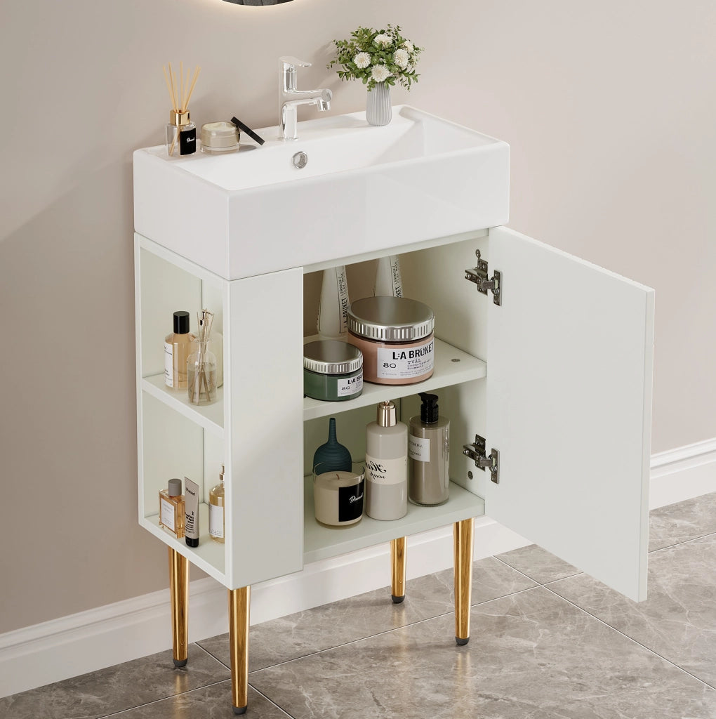 Mobile bagno compatto con lavabo e lavello
