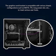 Carta Grafica Fissa Adattamento Verticale con Supporto per GPU per Schede ITX/MATX - Materiale in Lega di Alluminio Lunga Fessura di Alimentazione.