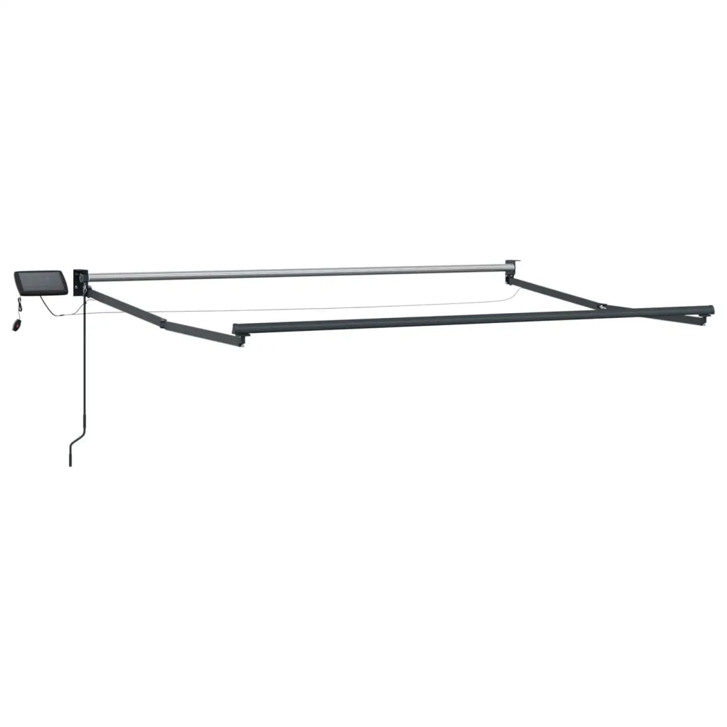 Tenda retrattile manuale con LED Tortora 3425777