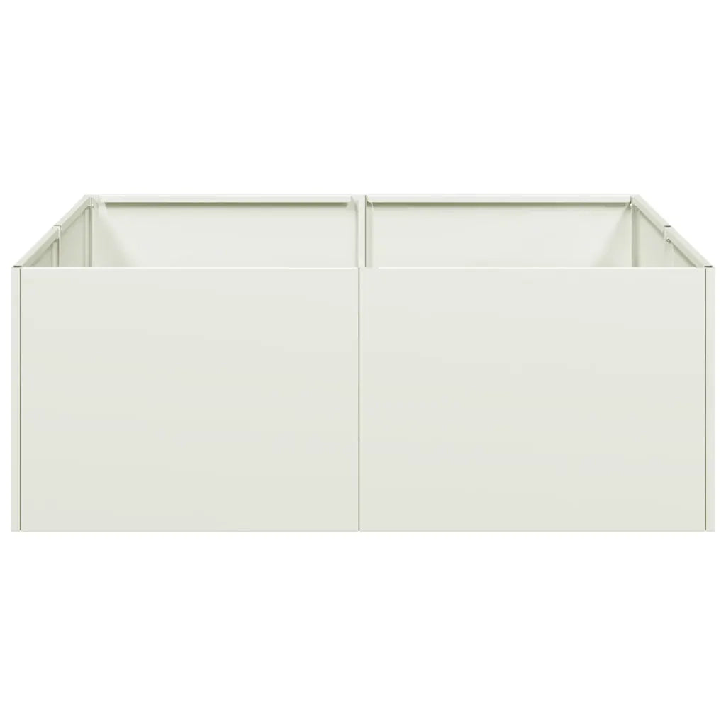 Fioriera Bianca 80x80x30 cm in Acciaio 860802
