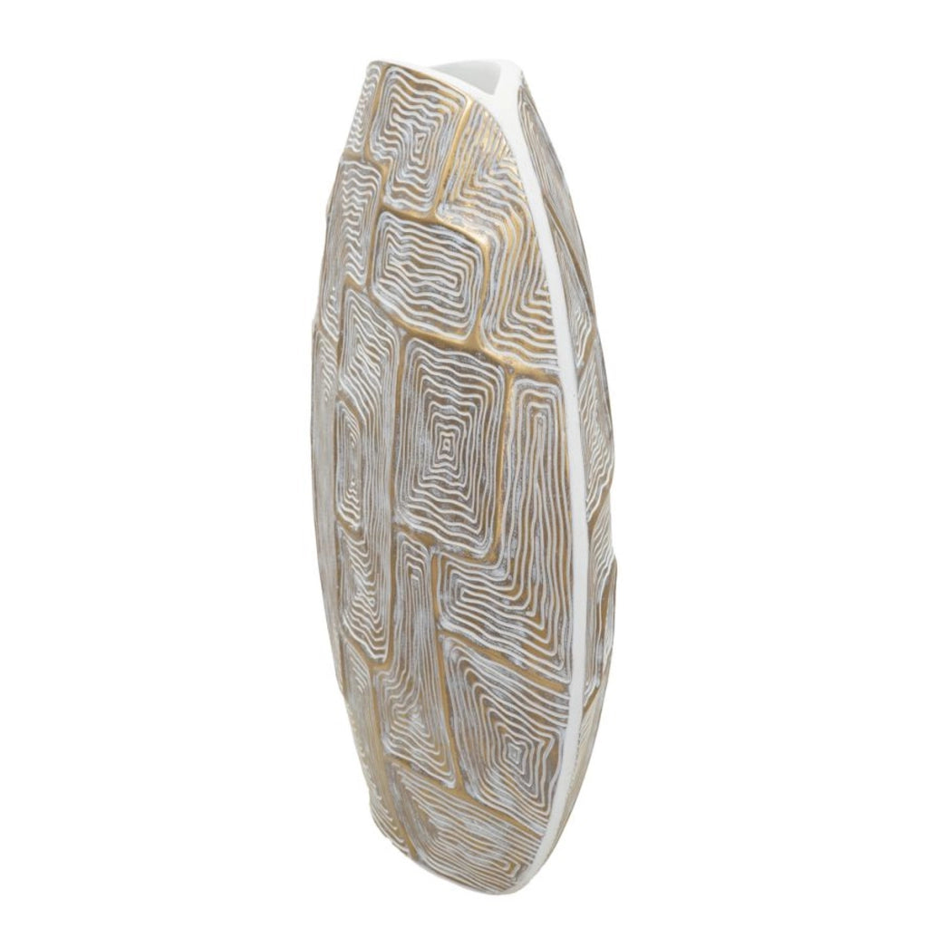 Vaso Decorativo VKH662, Oro, Poliresina, 48x13x44,5 cm