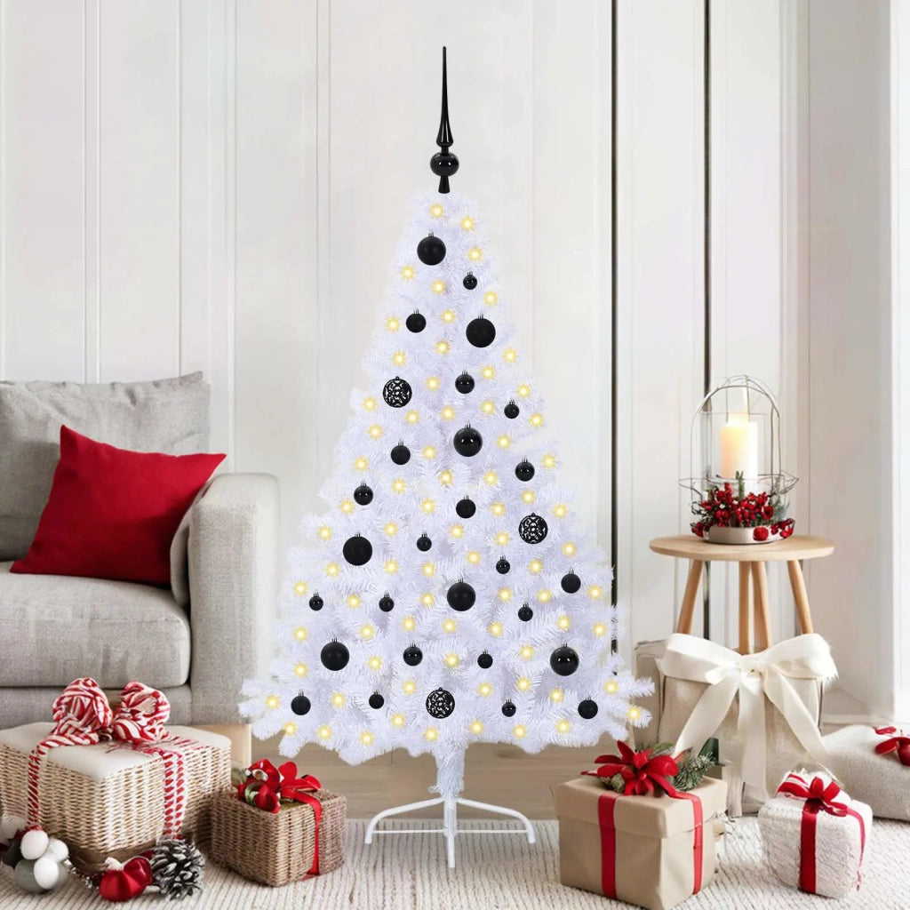 Albero di Natale artificiale Bianco 150 cm PVC e Acciaio 3426804
