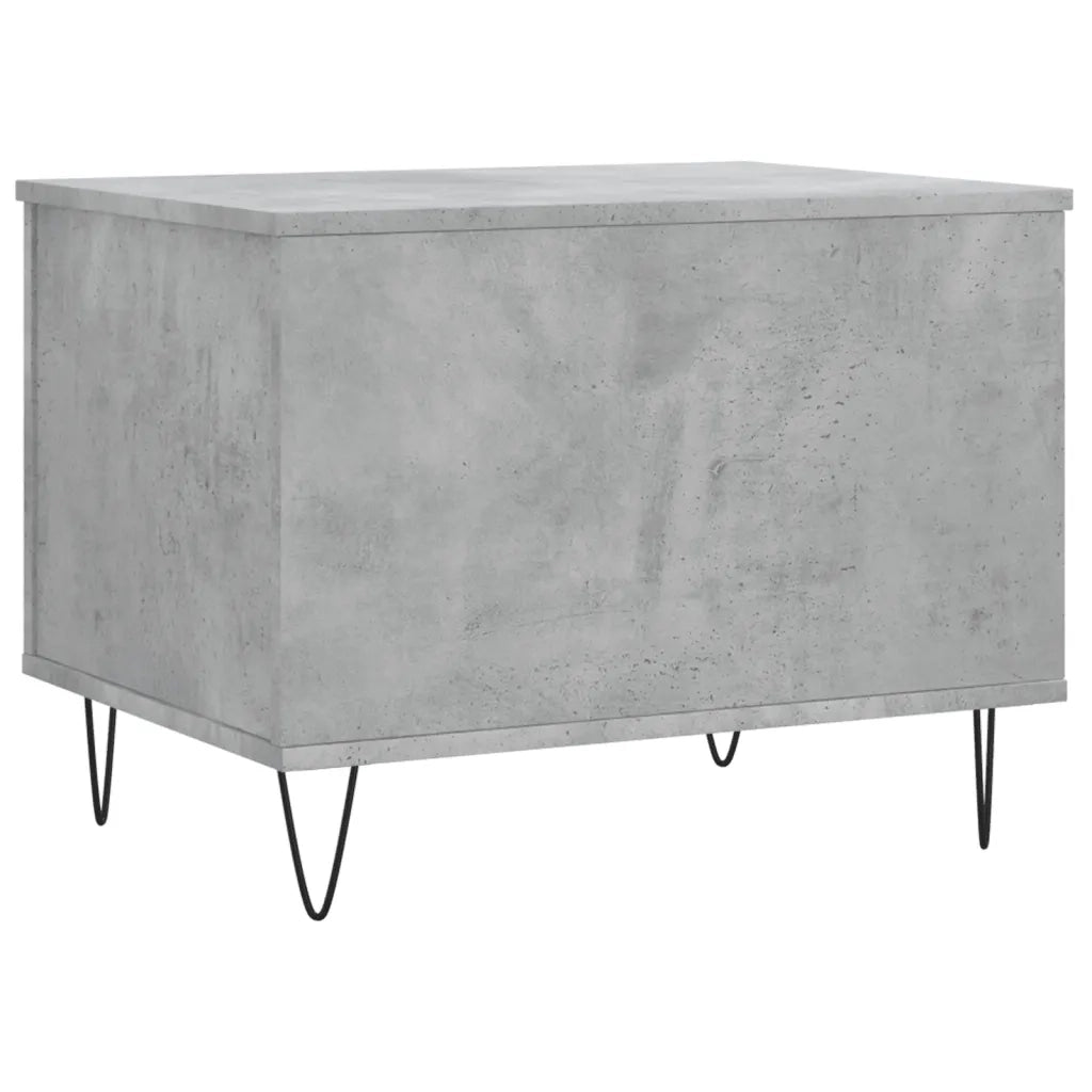 Tavolino Salotto Grigio Cemento 60x44,5x45 cm Legno Multistrato 830952
