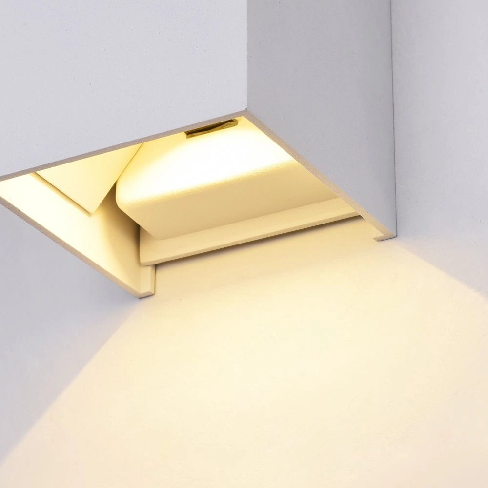Lampada Da Parete Moderna Da Esterno Metallo Bianco Luce Led 6W Ip54