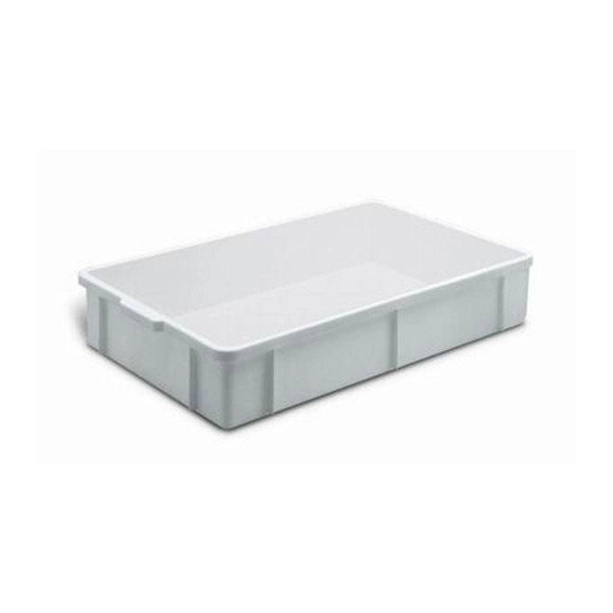 Giganplast 1875M Cesta Sovrapponibile Trasporto Alimenti 34 Lt 60x40x16 cm PP HACCP MOCA colore Bianco