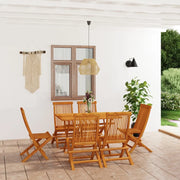 Set da Pranzo da Giardino 7 pz in Legno Massello di Teak 3059602