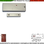 Sensore Magnetico Wireless Rilevatore Sismico Regolabile Bianco Per Antifurto Ingresso NC e Contaimpulsi Per Switchallarm Codice Sidra SecurLysa GSM Anticollisione Rileva Trapano e Tentativi di Scasso