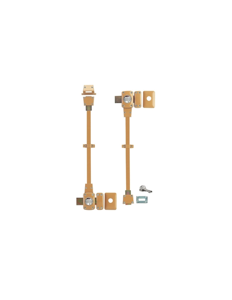 Set di 2 Serrature da applicare a pomolo Mirage 6, cil.45mm, 2 punti, destra, 3 chiavi, bronzo - THIRARD