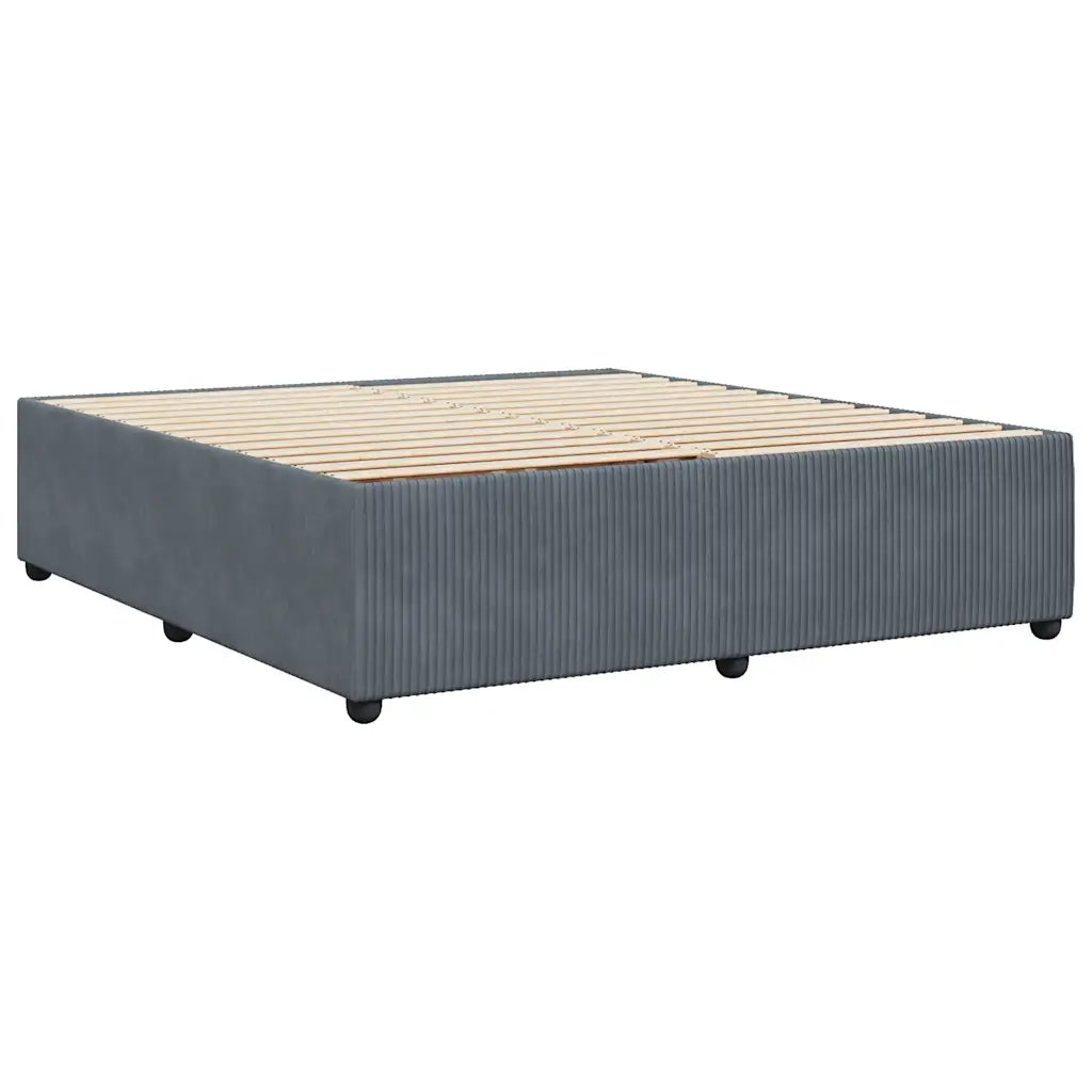 Giroletto senza Materasso Grigio Scuro 200x200 cm Velluto 3285031