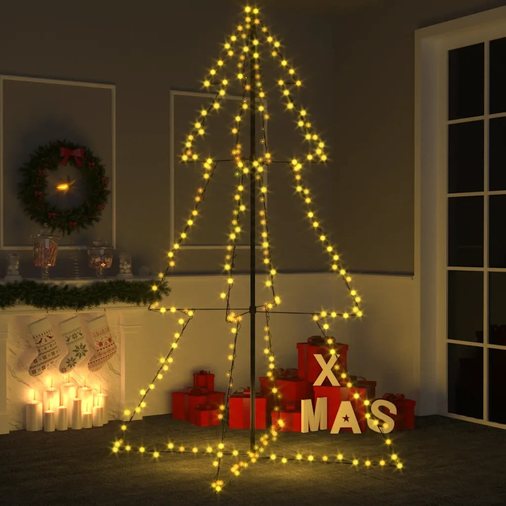 Albero di Natale a Cono 240 LED per Interni Esterni 118x180 cm 328581